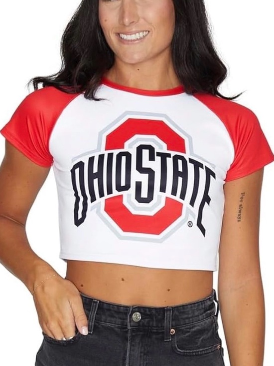 Tops - 🔴⚪️ OHIO STATE Crop Top T-shirt NWT ⚪️🔴